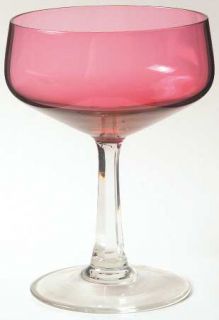 Gorham Francine Pink Champagne/Tall Sherbet   Stem #1463, Pink Bowl, Clear Stem