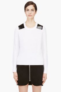 Rag And Bone White Vinyl_patched Ciara Sweater