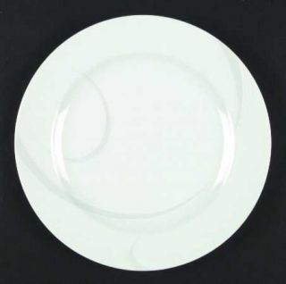 Christopher Stuart Lunar Dinner Plate, Fine China Dinnerware   White & Gray, Whi