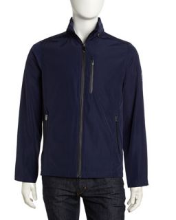 T Tech Hooded Water Resistant Jacket, Midnight Blue