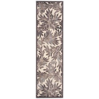 Graphic Illusions Ivory/ Silver Runner Rug (23 X 8)