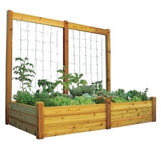 Gronomics 48L x 95W x 19H in. in. Raised Garden Bed with Trellis Kit   RGBT TK