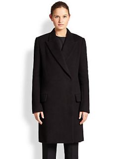 The Row Double Face Fessing Coat   Black