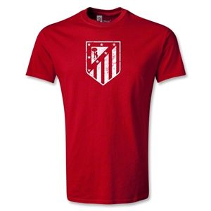 Euro 2012   Atletico Madrid Distressed Crest T Shirt (Red)