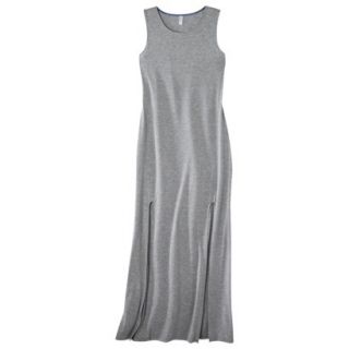 Xhilaration Juniors Double Slit Maxi Dress   Gray M(7 9)