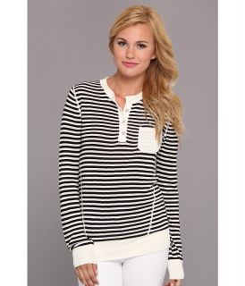 LAmade Stripe L/S Henley w/ Contrast Pocket Womens Sweater (Bone)