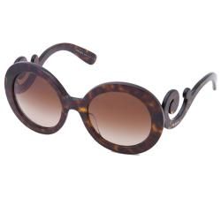 Prada Pr 27ns 2au6s1 Gloss Tortoise Round Plastic Minimal baroque Special Edition Womens Sunglasses