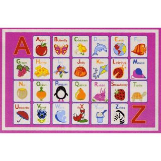 Kids Rugs Non skid Alphabet Dreamy 46 X 61 (nylonPile Height .2 inchesStyle CasualPrimary color PinkSecondary colors MultiPattern Baby/Kids/TweenTip We recommend the use of a non skid pad to keep the rug in place on smooth surfaces.All rug sizes are