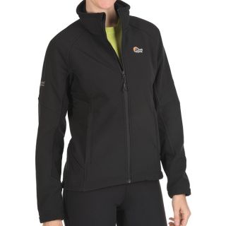 Lowe Alpine Windbreaker Soft Shell Jacket   Polartec(R) Windbloc(R) (For Women)   BLACK/BLACK (S )