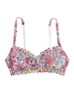 Signature Lace Crossover Bralette, Floral