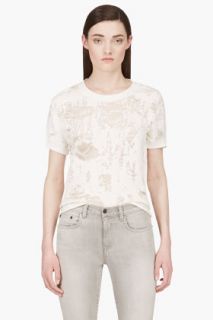 Iro Ivory Shredded T_shirt