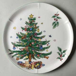 Nikko Happy Holidays 11 Round Platter/Chop Plate, Fine China Dinnerware   Chris