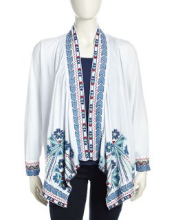 Angie Embroidered Cardigan, White