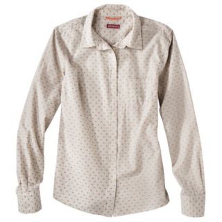Merona Womens Favorite Shirt   White Sand Print   XS