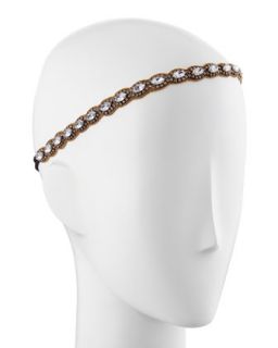 Golden Scalloped Crystal Headband