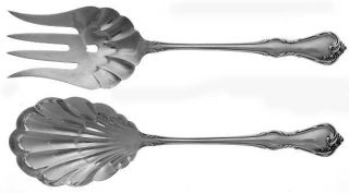 Reed & Barton Rose Cascade (Sterling, 1957) 2 Piece Salad Set, Solid Pieces   St