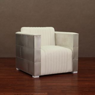 Vindicator Modern White Leather Chair