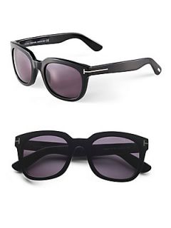 Tom Ford Eyewear Campbell Retro Wayfarer Sunglasses   Black
