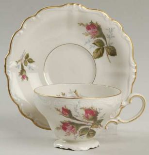 Rosenthal   Continental Moss Rose (Pompadour, Ivory Body) Footed Demitasse Cup &
