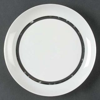 Block China Platino Salad Plate, Fine China Dinnerware   Espana Line,Black&Plati