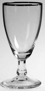 Reizart Horizon Juice Glass   Stem #1020, Plain Bowl, Platinum Trim