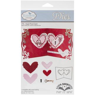 Elizabeth Craft Pop It Up Metal Dies By Karen Burniston heart Pivot Card