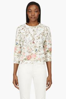 Roseanna Ivory Floral Print Neoprene Pullover