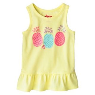 Circo Infant Toddler Girls Pineapple Peplum Tank   Bumble Bee 18 M