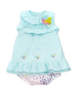 Ruffle Dress & Dotted Diaper Cover Set, 3 12 Months