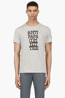 A.p.c. Heather Grey Anti Papa T_shirt