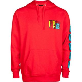 Blocked Up Mens Hoodie Red In Sizes Medium, X Large, Small, Large For Men