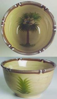 Tabletops Unlimited Bora Bora Soup/Cereal Bowl, Fine China Dinnerware   Palm Tre