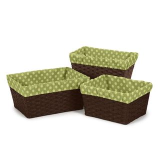 Sweet Jojo Designs Forest Friends Polka Dot Basket Liners (set Of 3) (Tonal greenFits baskets from 6 inches x 8 inches to 12 inches x 16 inchesIncludes Three (3) linersBaskets not includedGender UnisexMaterials 100 percent cottonDimensions 26.5 inches