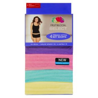 Fruit of the Loom SELECT Cotton Textures Boy Short 4 Pack   Assorted Colors 6