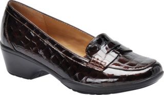 Womens Softspots Maven   Dark Brown Patent Leather Penny Loafers