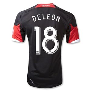 adidas DC United 2013 DELEON Authentic Primary Soccer Jersey