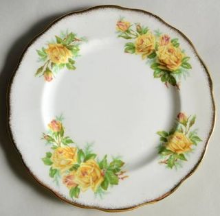 Royal Albert Tea Rose Yellow Dinner Plate, Fine China Dinnerware   Hampton Shape