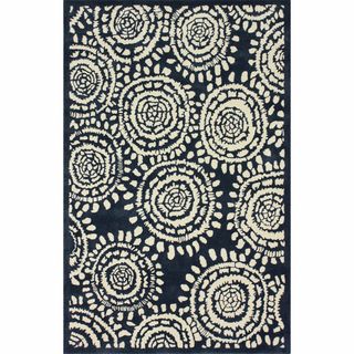 Nuloom Handmade Ink Print Blue Wool Rug (5 X 8) (IvoryPattern AbstractTip We recommend the use of a non skid pad to keep the rug in place on smooth surfaces.All rug sizes are approximate. Due to the difference of monitor colors, some rug colors may vary