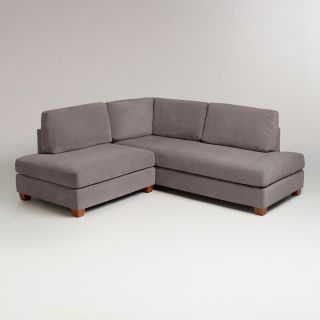 Charcoal Wyatt Sectional Sofa   World Market