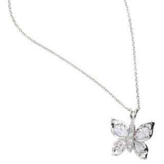 Silver Plated Butterfly Pendant Necklace