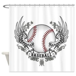  Baseball Wings Shower Curtain  Use code FREECART at Checkout