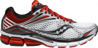 Mens Saucony Triumph 11   White/Red/Black Running Shoes