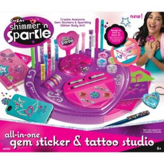 Cra Z Art Shimmer n Sparkle Gem Sticker & Tattoo Studio