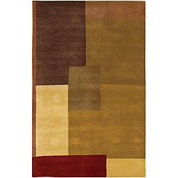Hand tufted Mandara Multicolor Wool Rug (79 X 106)