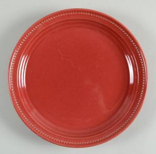 Dansk Craft Colors Rhubarb Dinner Plate, Fine China Dinnerware   All Red, Rim, S