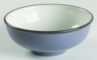 Pfaltzgraff Mystic Soup/Cereal Bowl, Fine China Dinnerware   Blue Rim, Charcoal