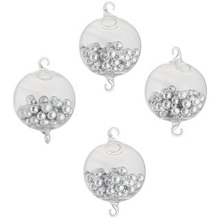 Silver Bead Bauble Ornament