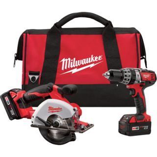 Milwaukee M18 Cordless Hammerdrill/Metal Saw Combo   2 Tool, Model# 2698 22