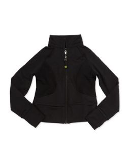 Zip Up Basic Jacket, Black, 4 6