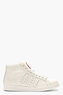 Adidas Originals By O.c. White Leather Baseball Stan Smith Sneakers
